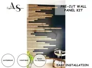 Asymmetrical Timber Accent Wall Decor DIY Project Easy Wall Ceiling Cladding Kit