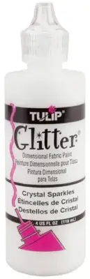Tulip Dimensional Fabric Paint 4oz-Glitter Crystal Sparkle FLIS
