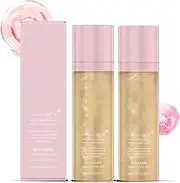Sheer Setting Mist Sunscreen SPF 50, Sunscreen Makeup Fixing Spray, with Shimmering Body Oil, Moisturizing Setting Waterproof Spray,Gives Skin a Glowy Finish, for Face & Body(2PCS)