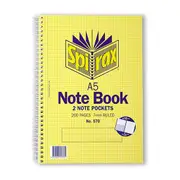 Spirax 570 Notebook A5 200 Page Sidebound Pack Of 5