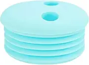 Dirty Hands Prevention Collapsible Snack Container, Silicone Folding Travel Bowl Snack Container, Collapsible Food Storage Containers with Lids, Travel Snack Catcher Bowls for Adults Kids (Blue)