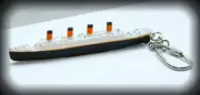 RMS Titanic Keychain Keyring Model Ship Charm Key Fob White Star Line