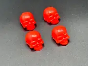 LIT Guitars Skull Guitar Knobs - GITD Peach Pink - Set of 4 - 6mm post