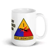 U.S. Army 1st Armored Division 15 Ounce White Mug