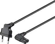 Goobay 73020 Power Cable Euro Plug to 2-Pin Double Socket Angled for Sonos Play Monitors Radios 3 m Black