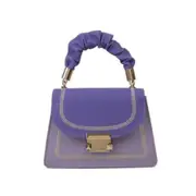 Fashion Lattice Pattern Women Messenger Handbag Pleated Handle PU Leather Female Shoulder Crossbody Tote Bag?