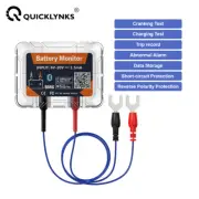 QUICKLYNKS Car 12V Battery Tester Battery Health Monitor Cranking Charging Test