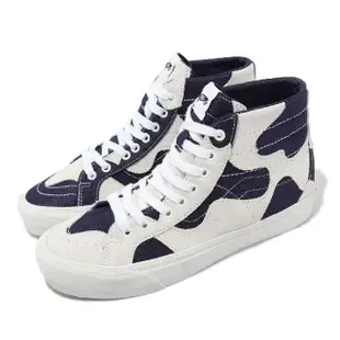 【VANS】休閒鞋 Sk8-Hi WP VR3 LX 環保系列 白 深藍 不對稱 男鞋 女鞋(VN0007QGW00)