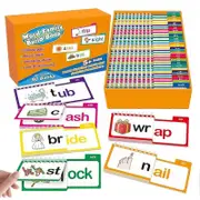 30 Read Rhyme Flip Books Word Family Spirals Flip Books for Kids Interactive Phonetical Learning Tool