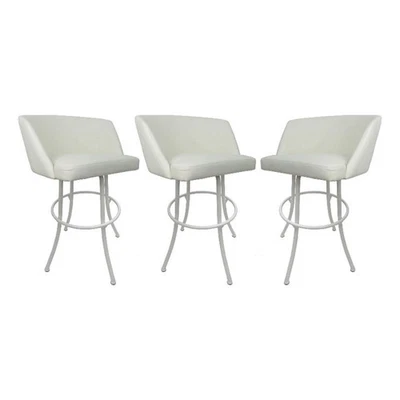 Swivel Metal Bar Stool 30" - Joey - White - White