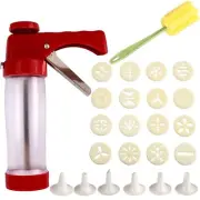 Cookie Press Gun Kit, Biscuit Maker Machine Set With 16 Cookie discs and 6 no...