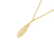 9ct Gold Open Spiral Bomber Pendant