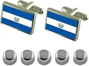 [Select Gifts] Shirt Dress Studs El Salvador Flag Cufflinks