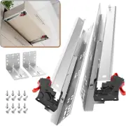 AOLISHENG 1 Pair Undermount Soft Close Drawer Slides 9 12 15 18 21 24 Inch 80 Lb