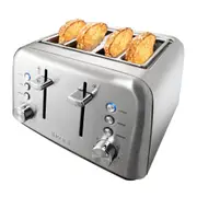 Baccarat The Toasty Slice 4 Slice Toaster Silver - Robins Kitchen