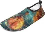 [BTCOWZRV] Water Shoes for Women Men Hot Air Balloon Images Water Sports Shoes Slip-on Breathable Lightweight Athletic Aqua Sock