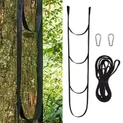 3-Step Climbing Stick Aider with Two Durable Carabiners Tree Stand Steps Ladders