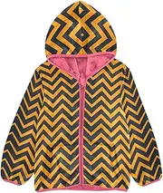 [GuoChe] Girls Sherpa Lined Happy Halloween Gold Black Toddler Boy Coat Peach Fall Baby Boy Clothes 3-10T