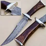 custom handmade damascus steel 15" bowie knife ROSEWOOD HANDLE
