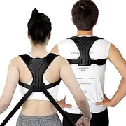 Bay Breeze Posture Corrector for women back brace for men neck shoulder brace upper back pain relief, support belt harness spine corrector neck hump shoulder stabilizer chest harness (Large)