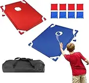Cornhole Board Set, Bean Bag Game, 22.8 X 20 Inch, Includes 8 Bean Bags, Ideal for Patio Gatherings, Garden Play, Kids’ Entertainment, Camping Trips, Adult Competitions, Travel Fun