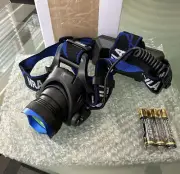 T6 LED Adjustable Headlamp Head Strap & Battery Compartment - Blue/Black