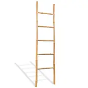 vidaXL Towel Ladder with 5 Rungs Bamboo 150 cm