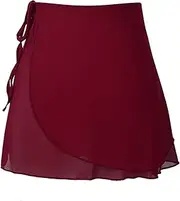 [TiaoBug] Girls Women Sheer Ballet Skirts Wrap Chiffon Dance Leotard Skate Over Scarf Dancewear