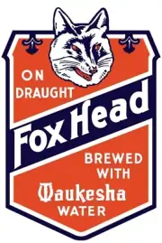 Fox Head Waukesha Beer on Draught DIECUT NEW Sign 40" Tall USA STEEL 15 Lbs.