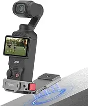 Flymile Pocket 3 Magnetic Mount, Magnet Expansion Adapter Holder with Cold Shoe on Iron Fence, Refrigerators etc, Aluminum Alloy Mount Stand for DJI Osmo Pocket 3 Creator Combo Handle Accessories