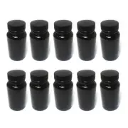10 Empty Plastic Pill Bottles Medicine Container Vitamin Capsule Drug Holder Bk