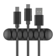 USB Cable Holder Flexible Cable Clip Winder Wire Organizer Cord Management