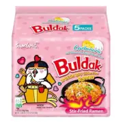 5 Packs of Samyang Carbo (Carbonara) Spicy Chicken Flavor Ramen Noodle