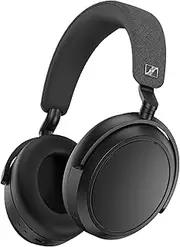 Sennheiser Momentum 4 Wireless Headphones - Black, Bluetooth, Adaptive Noise Cancellation, 60h Battery, Lightweight Folding Design, Forbes Award-Winning, Touch Control