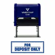 For Deposit Only W/Border Self-Inking Office Rubber Stamp