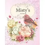 MISTY’’S NOTEBOOK: PREMIUM PERSONALIZED RULED NOTEBOOKS JOURNALS FOR WOMEN AND TEEN GIRLS