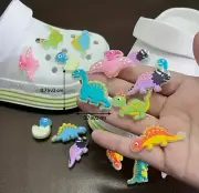 18 pcs Dinosaur Charms for Crocks Colorful Kids Shoe Decorations C
