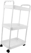 WHAMVOX Rolling Utility Cart Multi Purpose Organizer with Wheels for Bathroom Kitchen Storage Stylish Design Ample Space for Snacks Daily Supplies Easy Movement Versatile Use