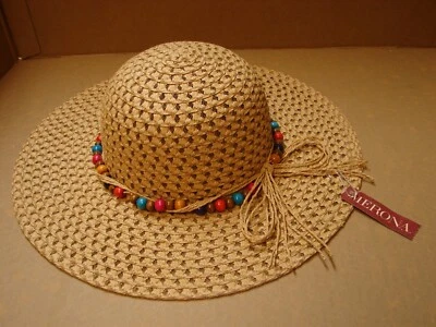 Merona Floppy Sun Hat With Wide Brim & Beaded Surround - One Size