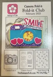 Stamps of Life Camera Fold It Die Set A2 and Camera & Flash w/one Stencil