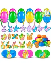 "Syncfun 24 Pcs Prefilled Easter Eggs: Fidget Sensory Stress Relief Toy Set"