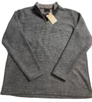 Nomad Waffle Knit Quarter Zip Pullover Sweatshirt Gray Size XL NWT $60 MSRP