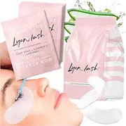 100 Pairs Eyelash Extension Under Eye Gel Pads by Lyon Lash - Lint Free with Aloe Vera Hydrogel Eye Patches, Premium Eyelash Extension Supplies & Beauty Tools, Fit Most Eye Shape, Stick Well