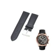 FS5097 22mm Black Leather Watch Strap For Fossil