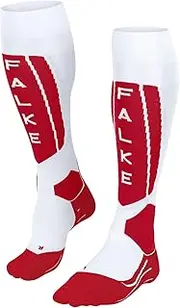[FALKE] Men's SK5 Ski Socks Silk Black Blue Orange White Long Ski Sock With Thin Padding Cushioned Sole Quick Dry Breathable Ideal For Competition 1 Pair