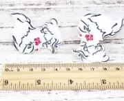 5 qty Planar Resin Flatback Hair Bow Center 1060904 Belle Beauty and the Beast