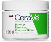 [CeraVe] Cleansing Balm Makeup Remover, Waterproof Makeup Remover With Ceramides & Plant-Based Jojoba Oil To Nourish & Hydrate, Non-Comedogenic & Fragrance Free, Stocking Stuffers For Women, 1.3 Oz