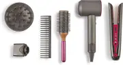 Casdon Dyson Supersonic & Corrale Deluxe Toy Hair Dryer and Straightener Styl...