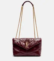 [Saint Laurent] Saint Laurent Puffer Toy leather shoulder bag One Size burgundy