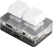 2 Key Keypad, Copy Paste Macro Keyboard, USB C Wired or Bluetooth Programmable RGB Mechanical Keypad, with Blue Switch